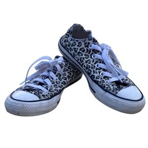 Converse All Star Low Top Leopard Print Sneakers Women US 6‎ EUR 36.5